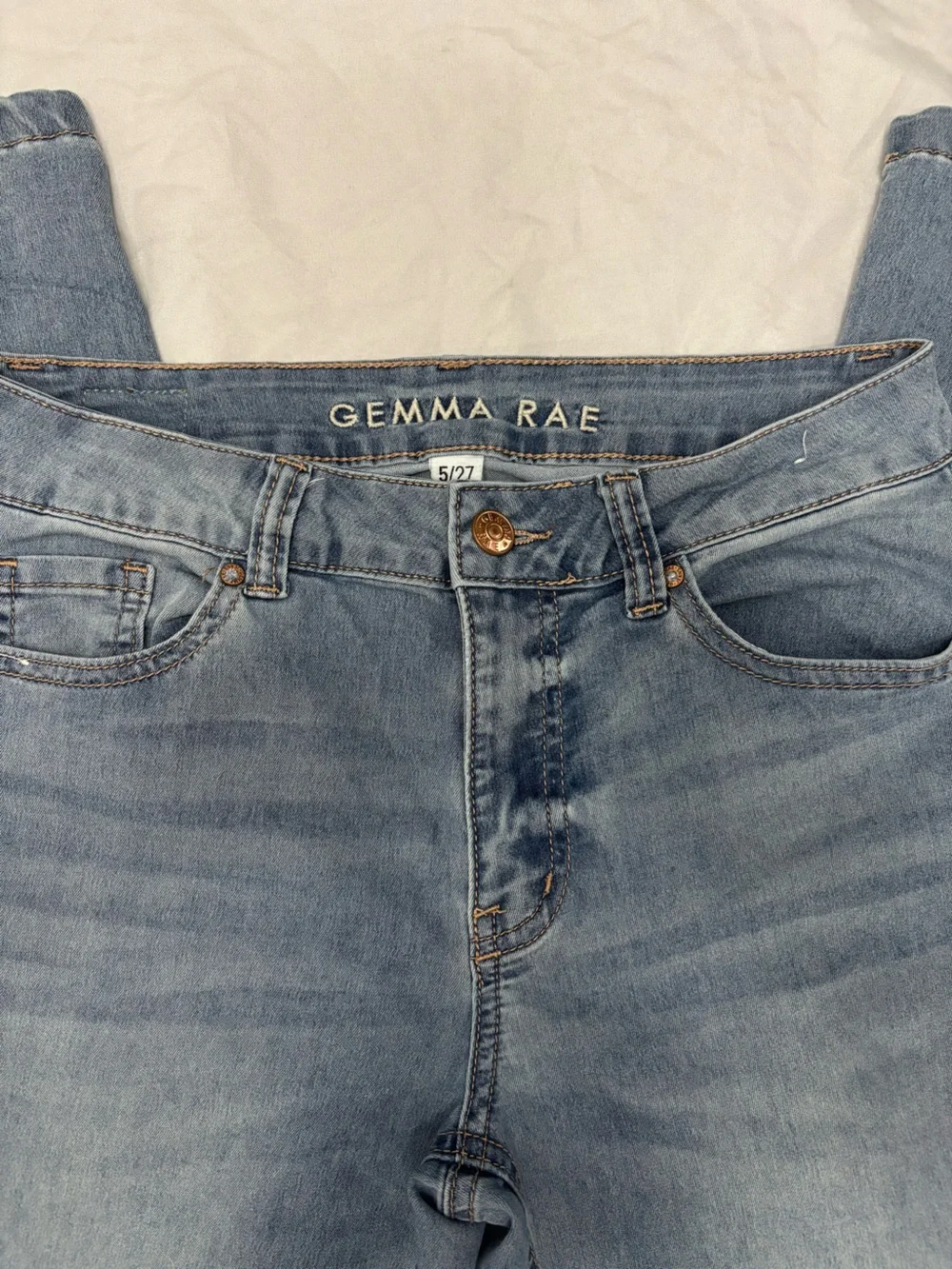 Gemma Rae Women's Light Wash Wide Leg Jeans